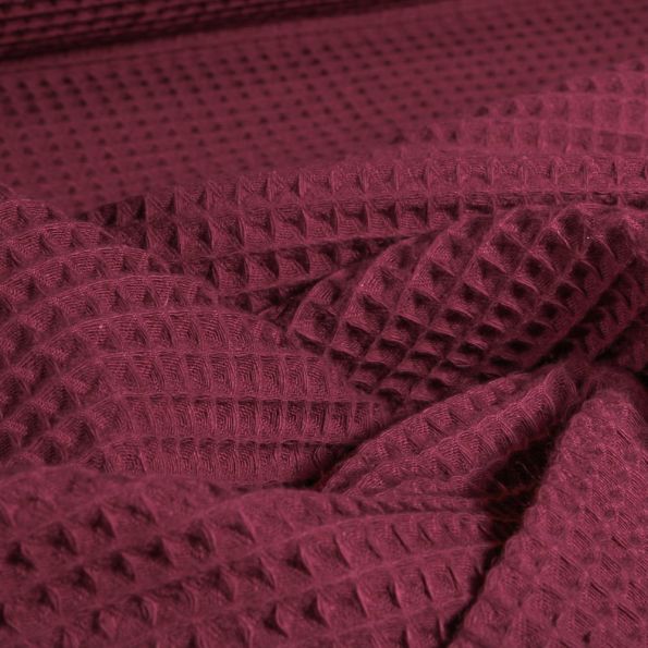 Tissu Nid d'abeille Pourpre - Par 10 cm