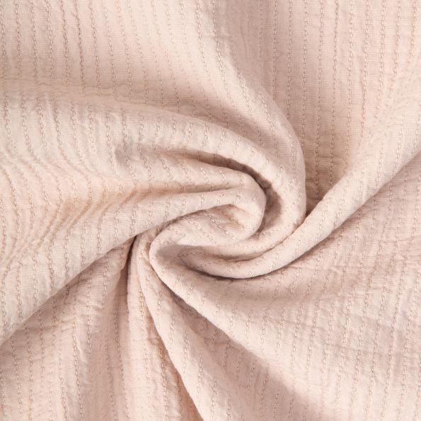 Tissu Coton surpiqué uni Naturel - Par 10 cm