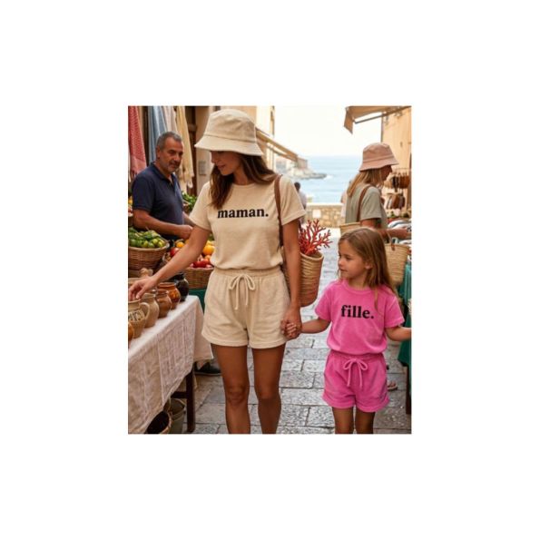 Coupon Tissu Jersey Velours Eponge Lua uni Paprika - Coupon de 40 cm