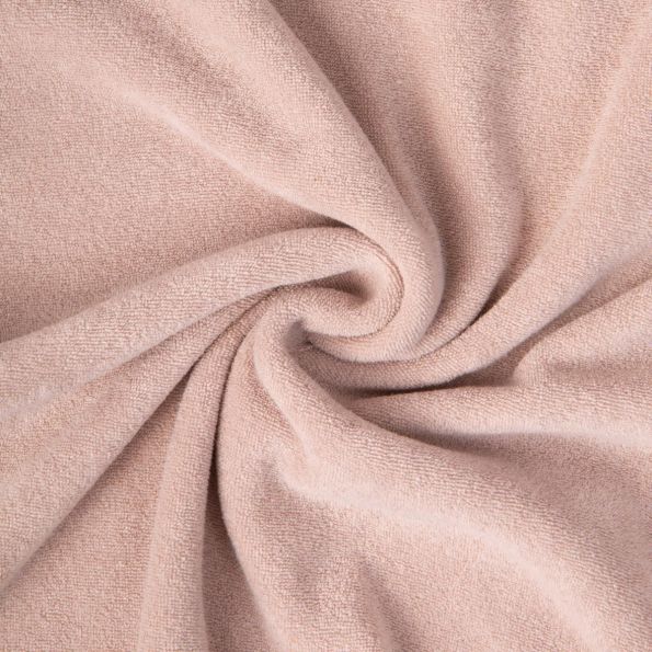 Tissu Jersey Velours Eponge Lua uni Taupe - Par 10 cm