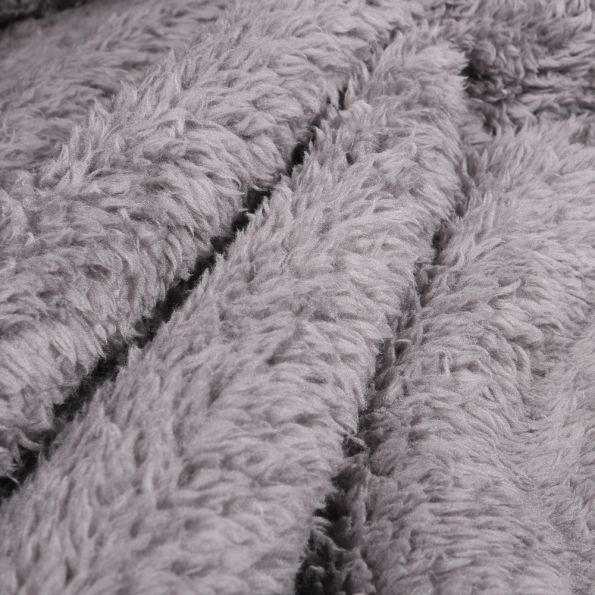 Tissu Fausse fourrure Heavy peluche Gris - Par 10 cm