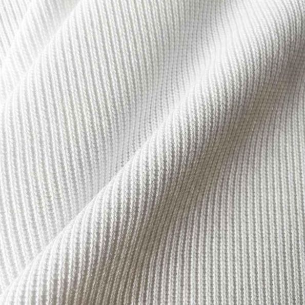 Tissu Maille Tricot Miloza uni Blanc - Par 10 cm