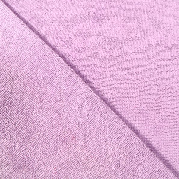 Tissu Micro Éponge Bambou Lilas - Par 10 cm