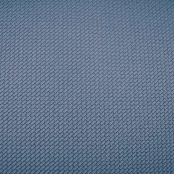 Tissu Velours Embossé   Nuvia uni Bleu denim - Par 10 cm