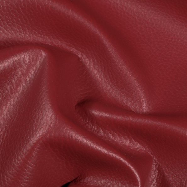 Coupon Simili cuir d'ameublement uni Bordeaux - 50 x 70 cm