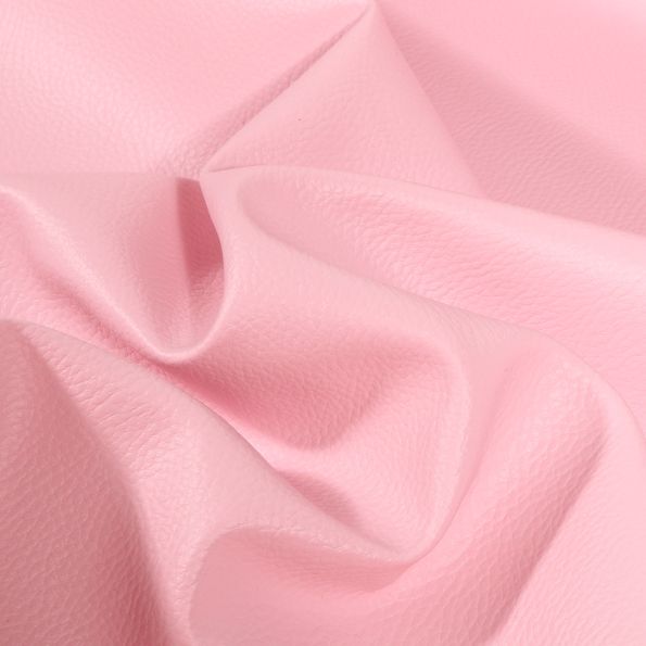 Coupon Simili cuir d'ameublement uni Rose layette - 50 x 70 cm