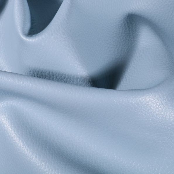 Coupon Simili cuir d'ameublement uni Gris bleu - 50 x 70 cm