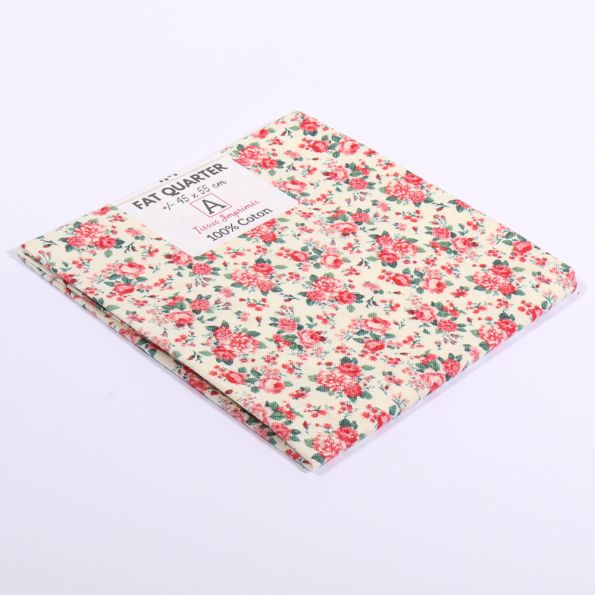 Coupon tissu Coton n°29 Rouge - 45 x 55 cm