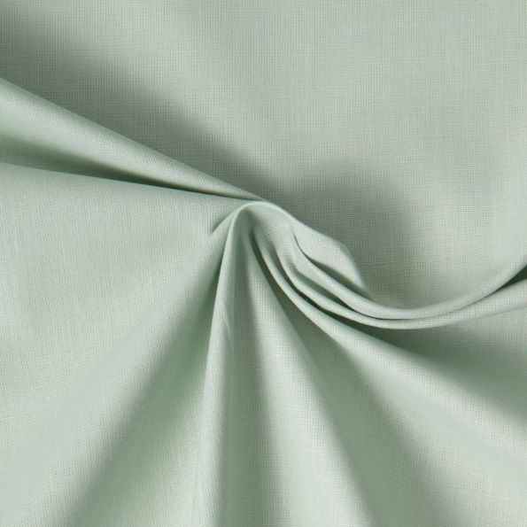 Tissu Coton uni Vert pâle - Par 10 cm