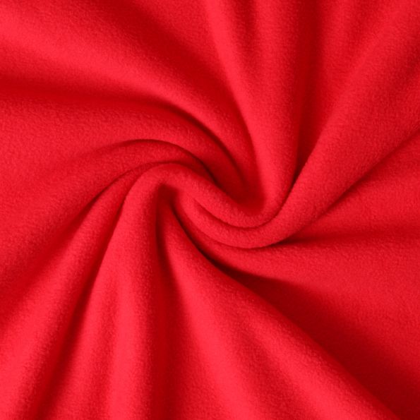 Tissu Polaire doux Grand Froid Rouge - Par 10 cm