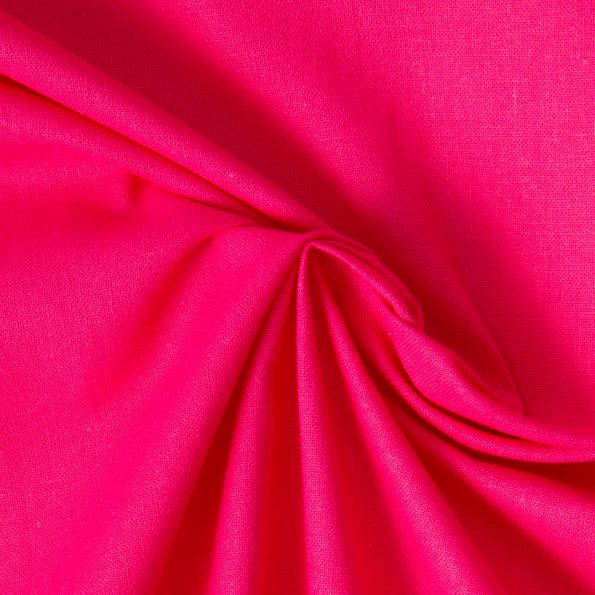 Tissu Coton uni Rose fuchsia - Par 10 cm