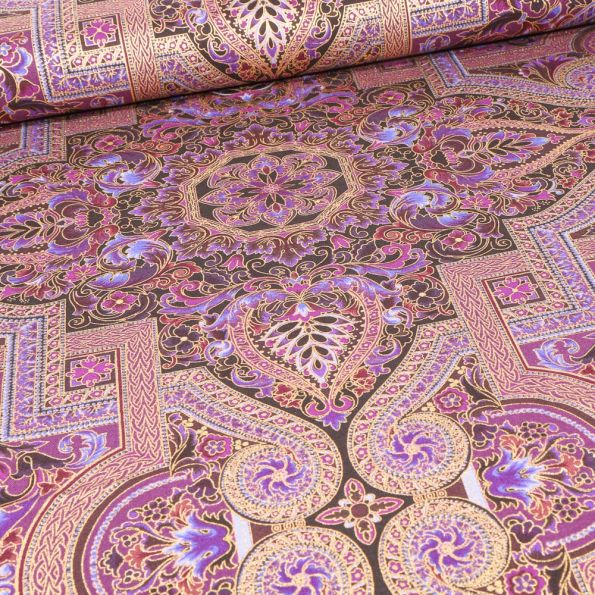 Tissu Robert Kaufman Persis Noble purple sur fond Violet - Par 10 cm
