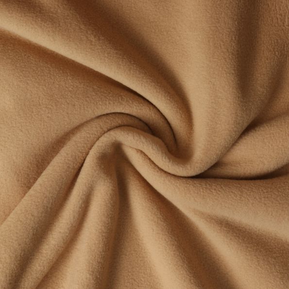 Tissu Polaire doux Grand Froid Camel - Par 10 cm