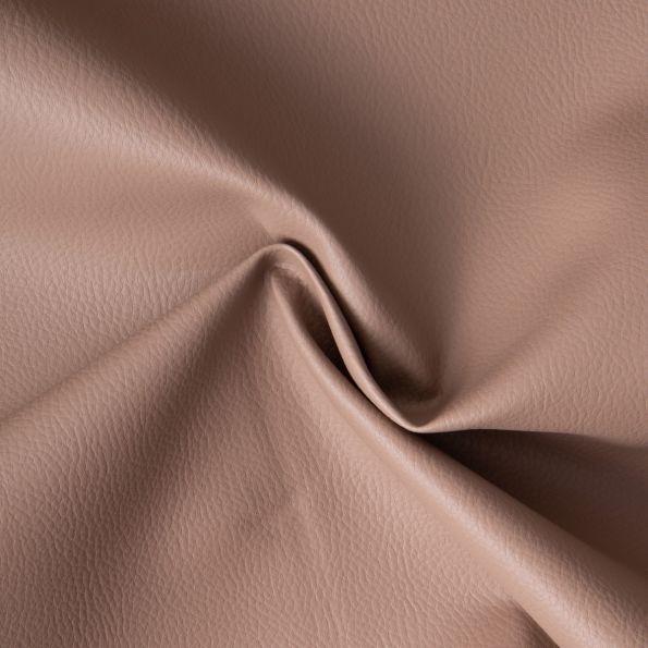 Simili cuir d'ameublement uni sur fond Taupe - Par 10 cm