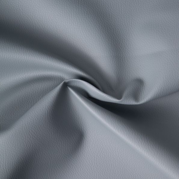 Simili cuir d'ameublement uni sur fond Gris clair - Par 10 cm