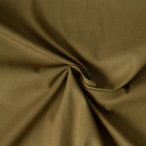 Tissu Coton uni Vert olive - Par 10 cm