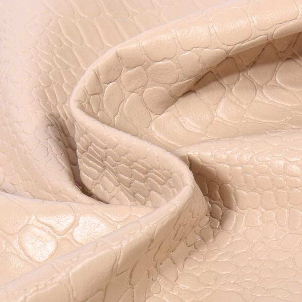 Coupon Simili cuir Croco brillant Camel - 50 x 70 cm