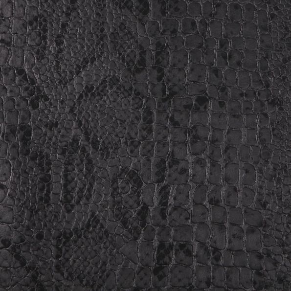 Coupon Simili cuir Croco snake Noir - 50 x 70 cm