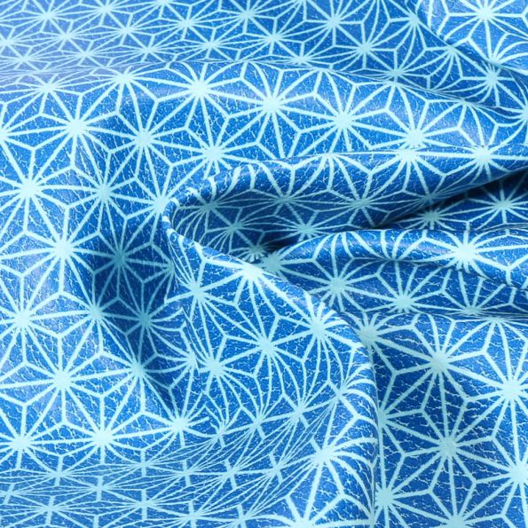 Coupon Simili cuir Casual Turquoise - 50 x 70 cm