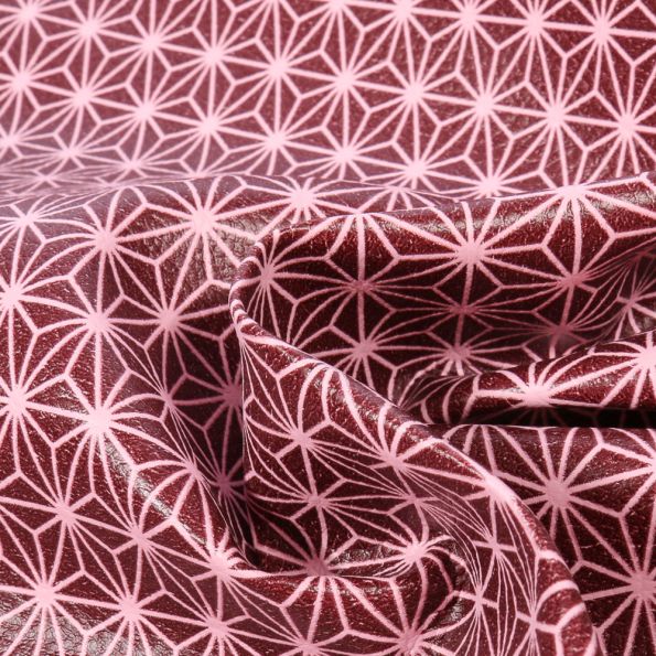 Coupon Simili cuir Casual Bordeaux - 50 x 70 cm