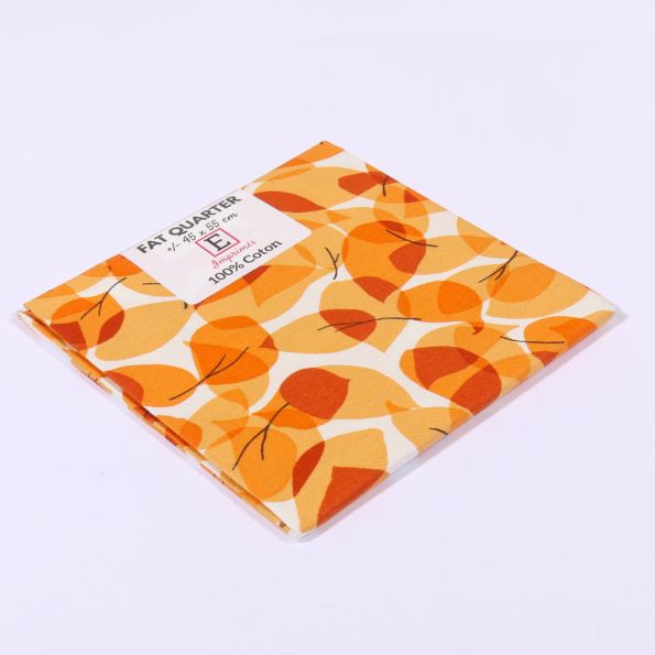 Coupon tissu Coton n°68 Jaune orangé - 45 x 55 cm