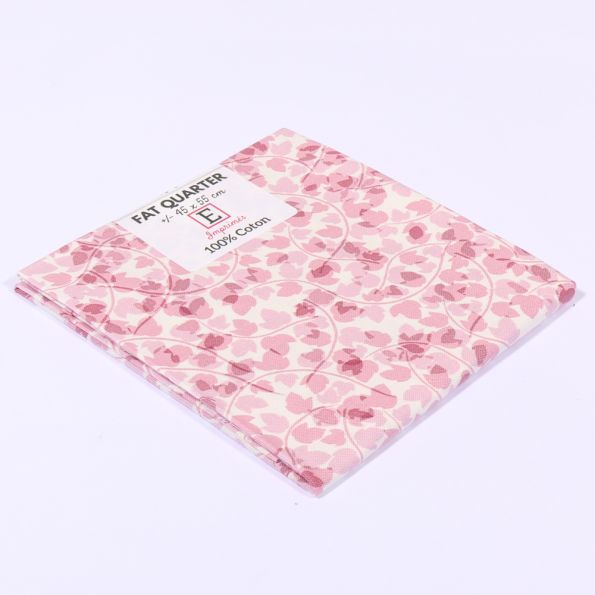 Coupon tissu Coton n°34 Rose - 45 x 55 cm