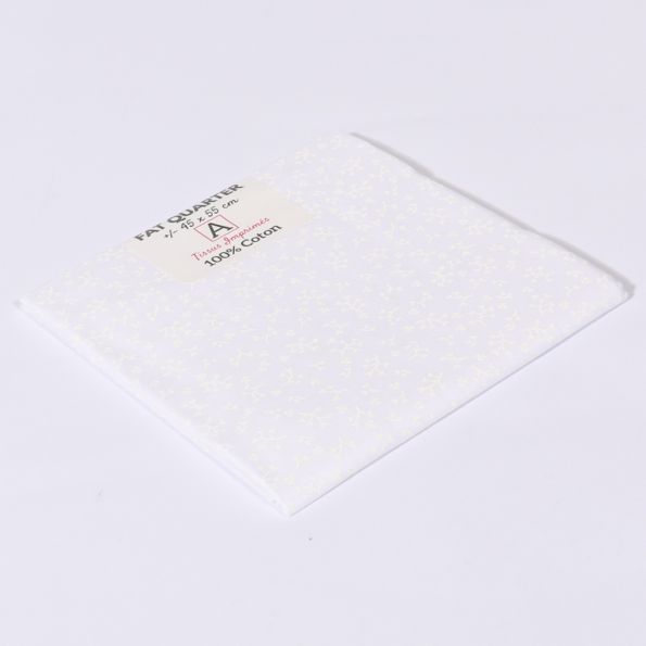 Coupon tissu Coton n°95 Blanc - 45 x 55 cm