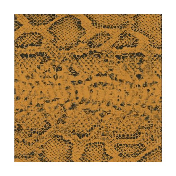 Coupon Simili cuir Croco S mat Moutarde - 50 x 70 cm