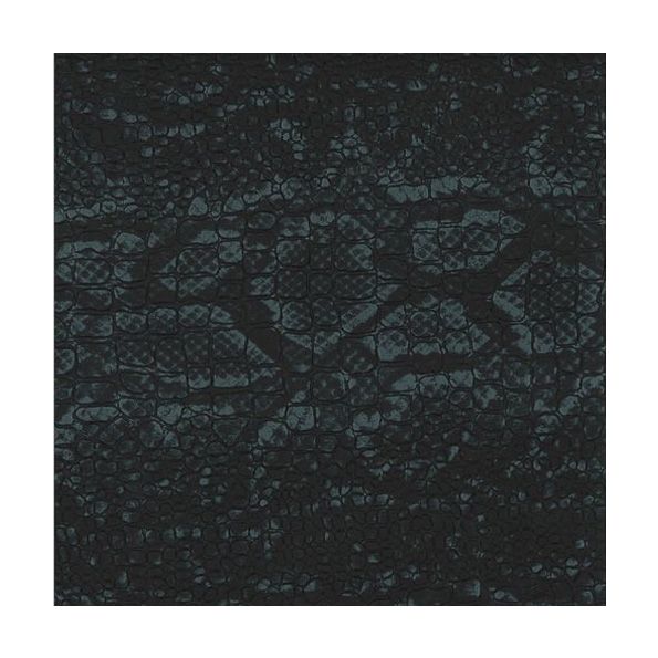 Coupon Simili cuir Croco S mat Noir argent - 50 x 70 cm