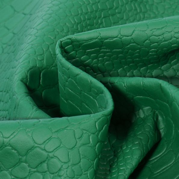 Coupon Simili cuir Croco mat Prairie - 50 x 70 cm
