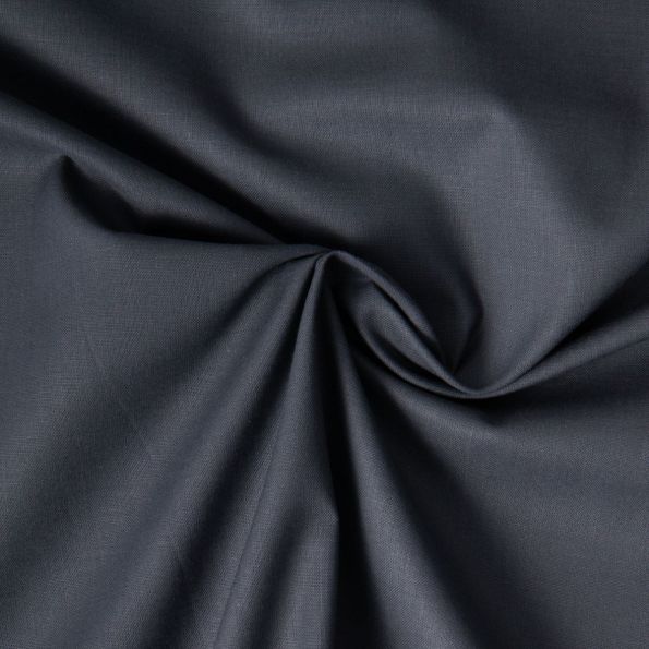 Tissu Coton uni Gris foncé - Par 10 cm