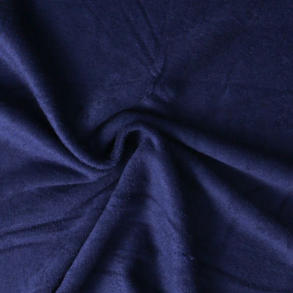 Tissu éponge Bambou Moélia uni Bleu marine - Par 10 cm