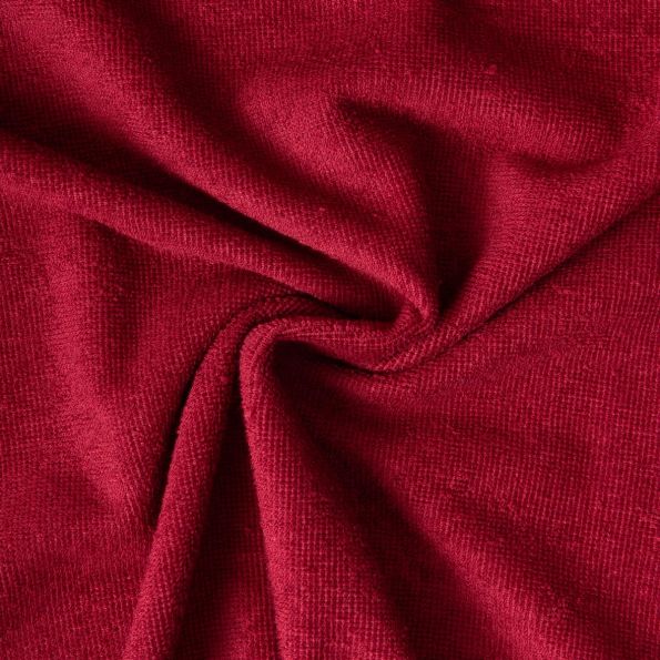 Tissu Micro Eponge Bambou Moélia uni sur fond Bordeaux - Par 10 cm