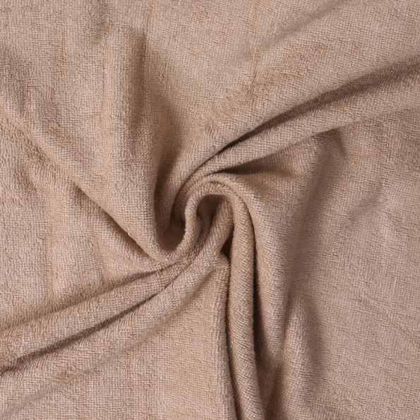 Tissu Micro Eponge Bambou Moélia uni Beige sable - Par 10 cm