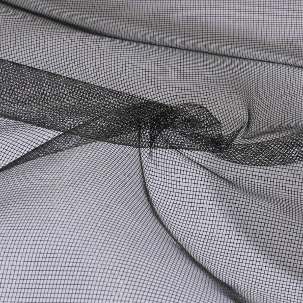 Coupon Tissu Moustiquaire rigide Noir - Coupon de 80 cm