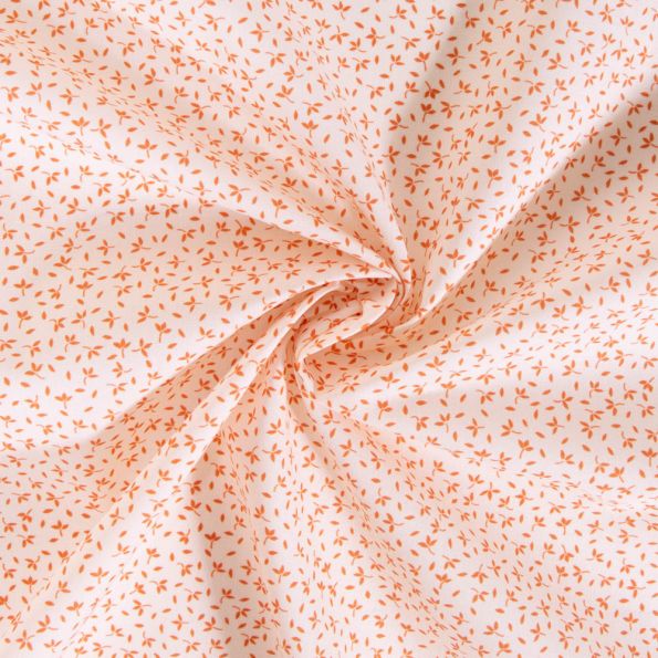 Tissu Coton imprimé Fleuris Tia sur fond Blanc - Par 10 cm