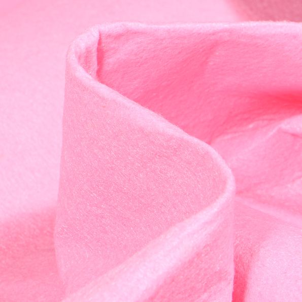 Tissu Feutrine 180 cm Rose - Par 10 cm