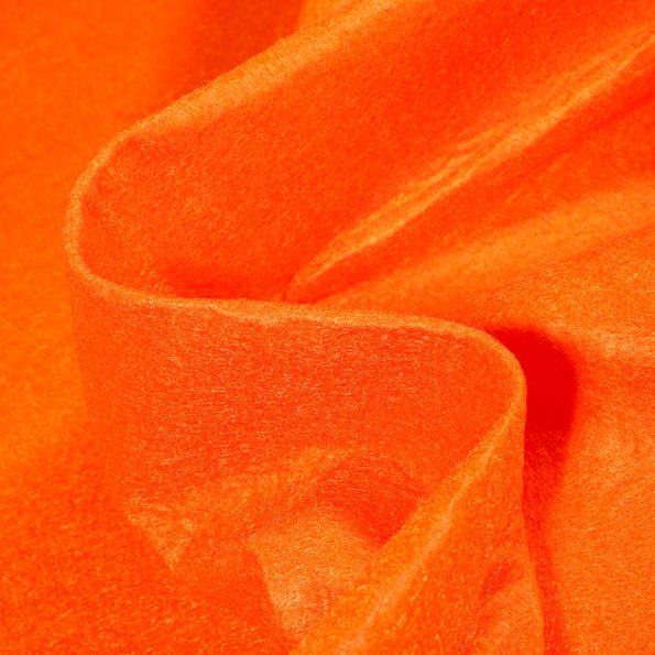 Tissu Feutrine 180 cm Orange - Par 10 cm