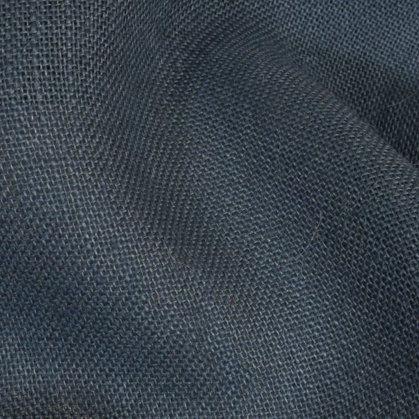 Toile de Jute uni Bleu Gris - Par 10 cm