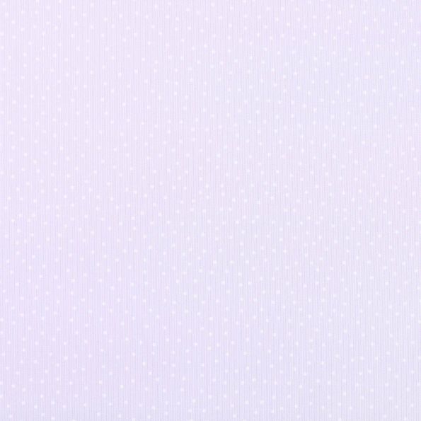 Tissu Piqué de Coton Pois blancs sur fond Parme - Par 10 cm