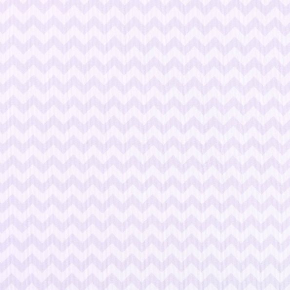 Tissu Piqué de Coton Chevrons parme sur fond Blanc - Par 10 cm