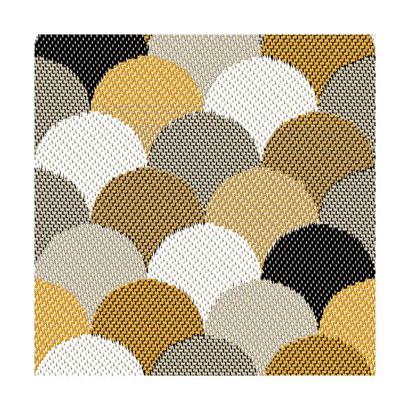 Tissu Jacquard d'ameublement Ariel Doré - Par 10 cm