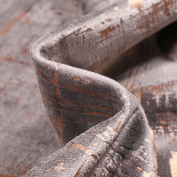 Tissu Velours d'ameublement Astral sur fond Gris souris - Par 10 cm