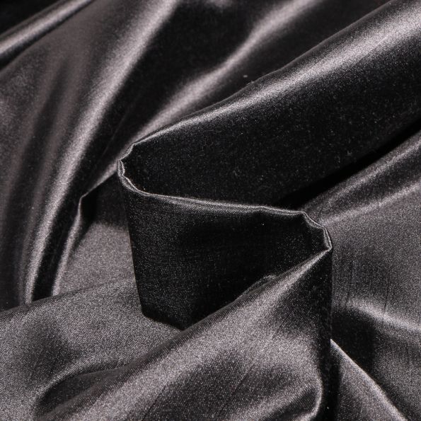 Tissu Taffetas d'ameublement Bombyx Noir - Par 10 cm
