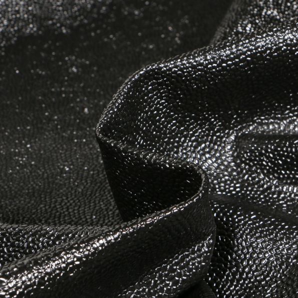 Tissu Simili cuir Rocks Noir - Par 50 cm