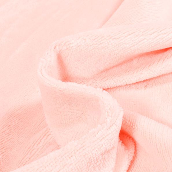 Tissu Micro Éponge Bambou uni Rose bébé - Coupon de 3 mètres