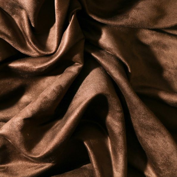Tissu Suédine d'ameublement Marron ébène - Par 10 cm