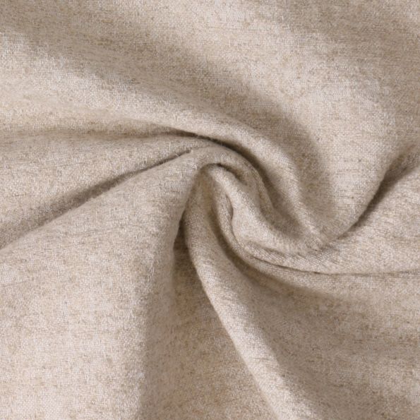 Tissu Jacquard  Lin mélangé Amaya uni Beige - Par 10 cm