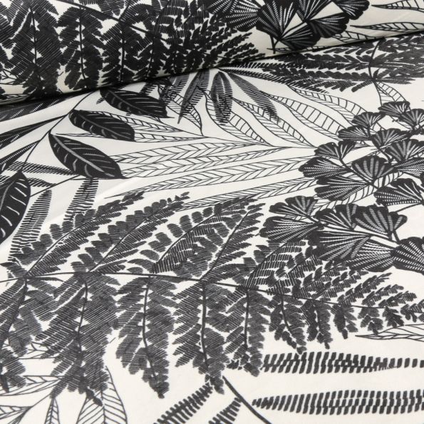 Tissu Velours d'ameublement tout doux Fantasy sur fond Blanc cassé - Par 10 cm