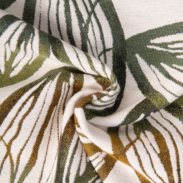 Tissu Jacquard d'ameublement Romi cabosse Multicolore sur fond Blanc cassé - Par 10 cm